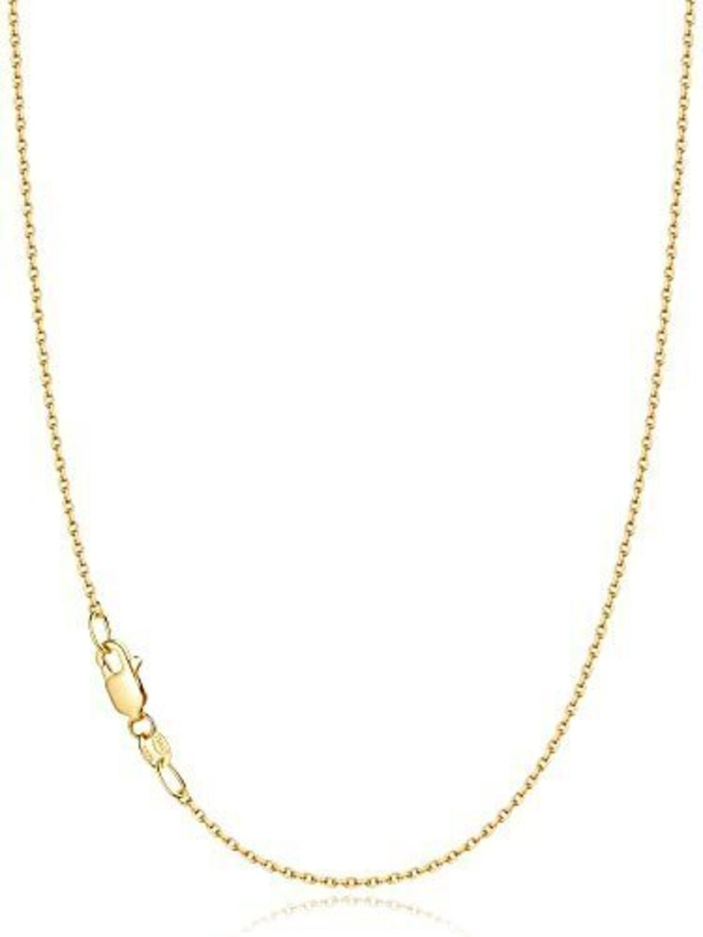 2847 18k Gold Plated Chain Necklace , 1.1mm Cable Chains 18K Gold Plated